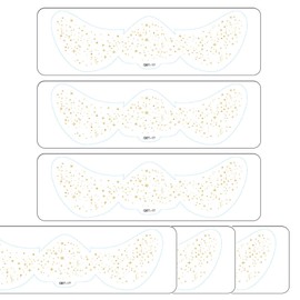 6 PCS Glitter Freckles Face Tattoo Stickers – Sparkle Freckles Makeup Patches, Face Glitter Glow Up Temporary Tattoos for Cheek, Body – Shimmery Cosmetic Decals for Festival, Party (Golden-03)