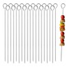 30cm Kebab Skewers, 20 Pcs Stainless Steel BBQ Grilling Skewer