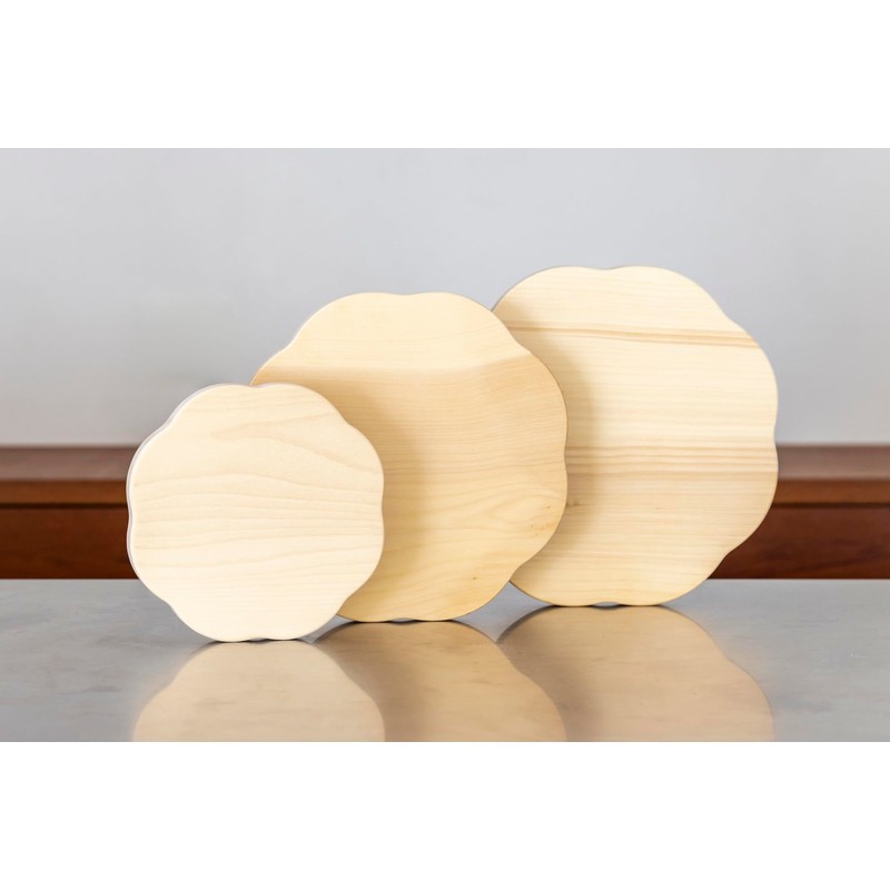 Woodpecker Wooden Cutting Board, Made in Japan, Natural Wood, Ginkgo