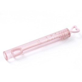 PartyDeco , Soap Bubbles Wedding Set Wedding Decoration - 48 Pieces - Heart - Wedding Bubbles Heart Handle with Filling for Wedding Engagement Birthday Party Favours Decoration - Tube, Pink