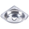 Stainless Steel Triangle Wash Basin Corner Bathroom Single Sink Wall