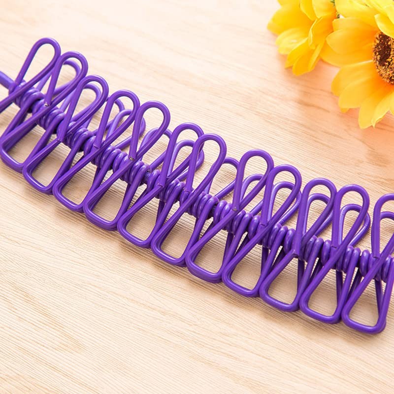 AIMALL 12 Clips Camping Rope Peg Washing Clothes Line, 174cm