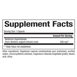 Natural Factors, WellBetX Berberine, 500 mg, 60 Count (Pack of 1)