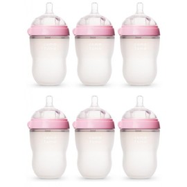 Comotomo Natural Feel 8oz. Bottle 6 Pack - Pink