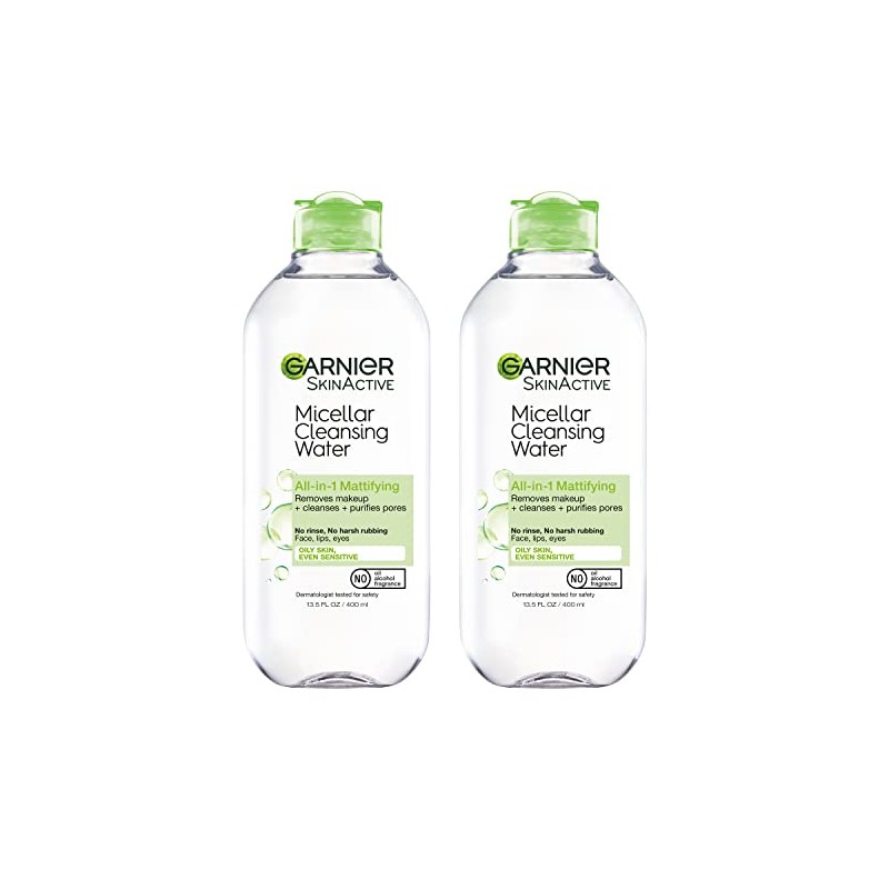 Garnier Skinactive Micellar Cleansing Water for Oily Skin, 2 Count
