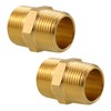 Angry Pony brass hex nipple, NPT 3/4 male to NPT