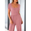 PRETTYGARDEN Women's Summer One Piece Jumpsuits Dressy Casual Short Sleeve