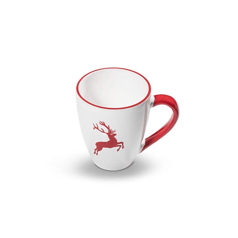 GMUNDNER KERAMIK Manufaktur 0318TAFR09 Ruby Red Stag 0.3 Litre Breakfast