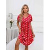 Bestshow Christmas Nightgown House Dresses for Women With Pockets Mumu