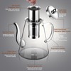 Zpose 1500ml Glass Teapot, Large Tea Pot with Infuser for