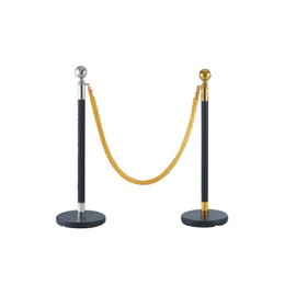 Barrier Rope Crowd Control, Stanchion Queue Velvet Rope, Velvet Stanchion Rope, Crowd Control Stanchion Velvet Rope Doorway Stanchion Queue Barrier Velvet Rope/5 feet Long(NO Stanchions) (Yellow)