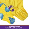 Kimee Dog Raincoat Reversible, Single Side Slicker Poncho Adjustable Waterproof