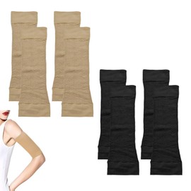 HINFHI 4 Pairs Of Arm Covers, Elastic Arm Covers, Sports Equipment, Pressurized Sleeves, And Hand Shaping Sleeves.