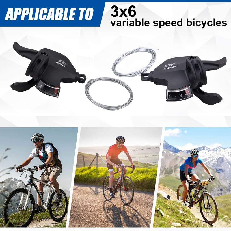 WEEROCK Bike Shifter Lever 18 Speeds 3X6 Thumb Gear Shift