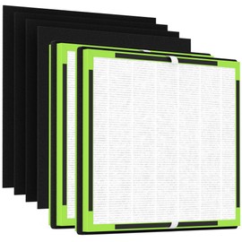 XBWW 2 Packs IAF-H-100D Replacement Filter D Compatible with Idylis AC-2118 AC-2123 IAP-10-280 IAP10280 Air Purifi-ers D Type, Includes 2 Premium Filter & 4 Carbon Filters