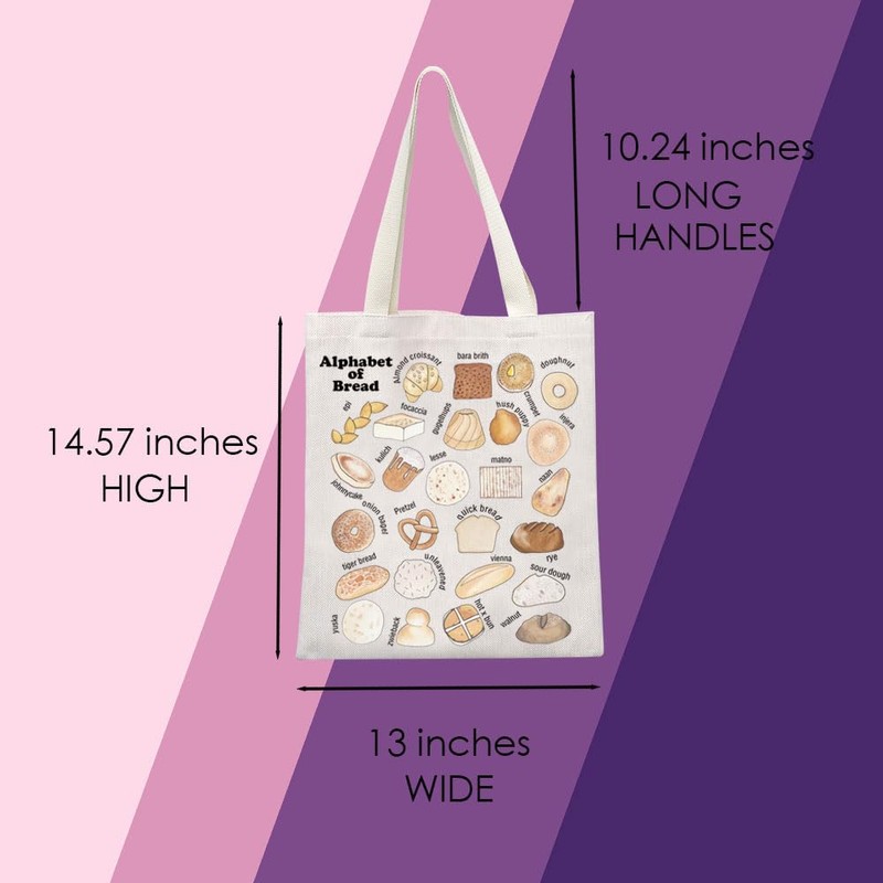 Bread Tote Bag Bread Lover Gift Bread Theme Gift Bakers