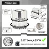 4Pcs 5.15" OD 4.95" H Trailer Wheel Center Caps with