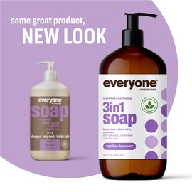 Everyone 3-in-1 Soap: Vanilla and Lavender, 32 Ounce, 2 Count- Packaging May Vary