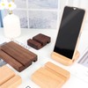 LUCENTIS Natural Black Walnut Wood Phone Stand, Single Slot, 2