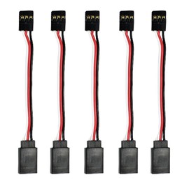 skrnrhrery 3-Pin Servo Extension Line Lead Connector, 30cm/11.8(in) 5pcs30-Core Servo Line, Used for Rc Servo Expansion Compatible with Jr Shuang Ye Remote Control Car Or Plane (6 Sizes)