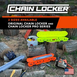 Original Chainsaw Chain Storage - Universal Portable Saw Chain Holder Case For all Chains up to 20” Inch Blades - Can Stack 2 Inches Deep, Fits a Minimum of 8 Chains, Made in USA - Orange