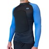RIBBY SPF 50+ 5mm Padded Rash Guard, Black and Blue,