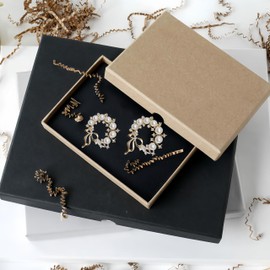 Vintage Brooches for Women,2Pcs Vintage Lady Rhinestone Brooch Pins,Elegant Pearl Crystal Ribbon Brooch Pin for Dress Hat Scarf Collar Lapel Handbags Shawls