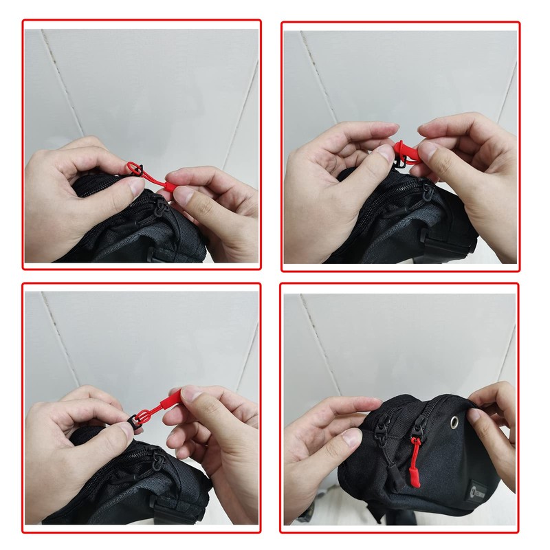 Urmspst 20PCS Zipper Pulls Replacement Zipper Tabs, (Green)