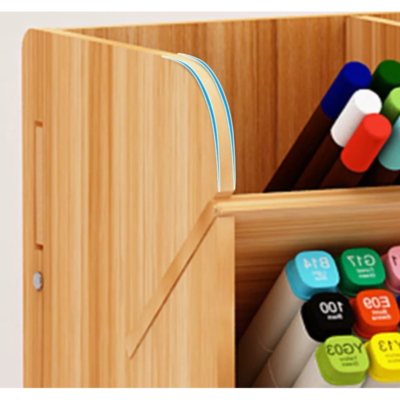 Homheal Organizador De Escritorio Madera Oficina Con Cajonera