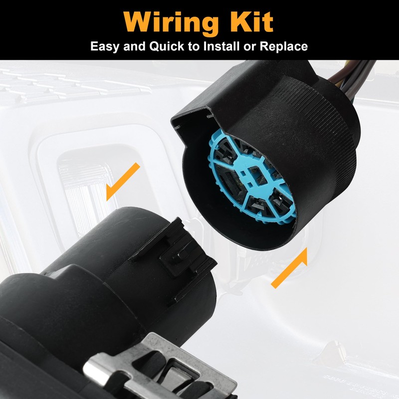 Trailer Tow Rear Bumper Wiring Connector Harness Kit for Ford