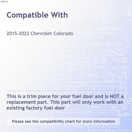 Auto Reflections 1pc Stainless Steel Gas Door Covers for Chevy Colorado 2015-2022