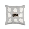 Moe designs Hey Boo Ghost Throw Pillow, 16x16, Multicolor