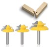APlus 3-Piece 8 mm Gluing Cutter Miter Gluing Cutter Router