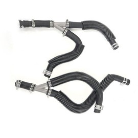 Heater Hose Set - Supply and Return Hose - Compatible with 2008-2009 Chrysler Town and Country