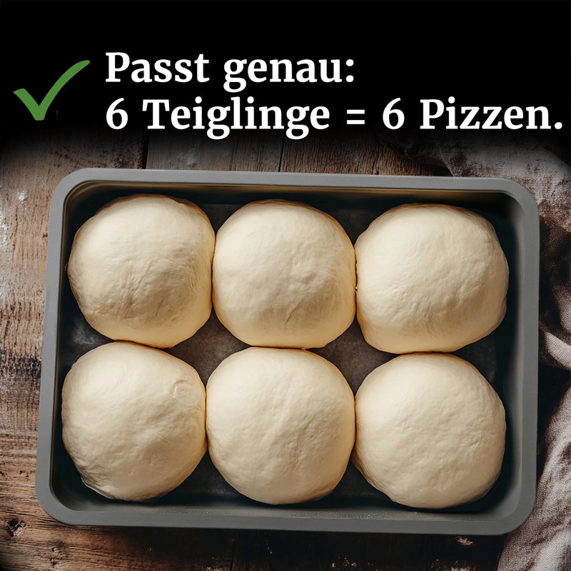 Bäckerei Spiegelhauer Pizza Ball Box with Lid and Dough Scraper,