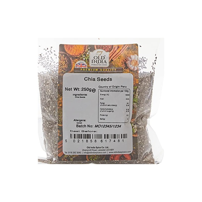 Old India Chia Seeds 250g