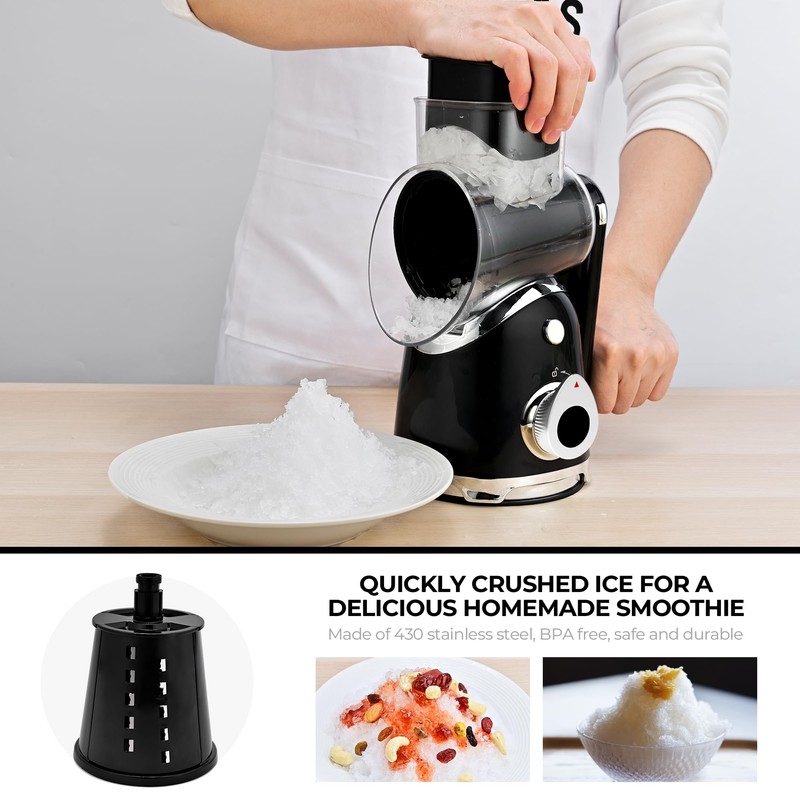 SUSTEAS Rotary Cheese Grater Hand Crank, Kitchen Shredder Vegetable Slicer