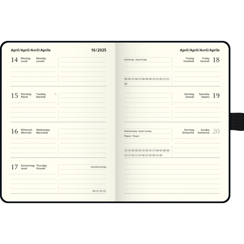 BRUNNEN Kompagnon Pocket Diary Model 732 66 (2025), 2 Pages