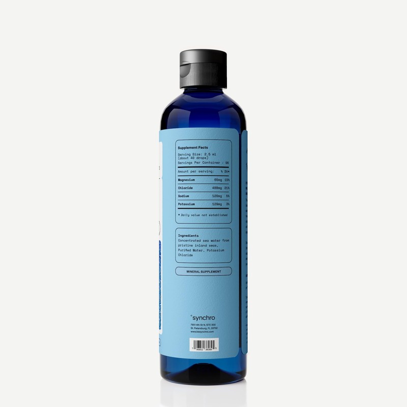 Synchro - Hydros Trace Mineral Drops with Electrolytes, Mineral-Rich Water
