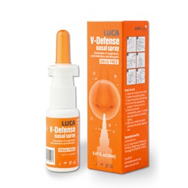 LUCA V-Defense™ Nasal Spray with Lambda Carrageenan, Menthol, and Eucalyptol – Drug-Free Nasal Congestion Relief – Moisturizes Nasal Passages and Reduces Contaminant Adhesion – 0.67 fl oz (200 Sprays)