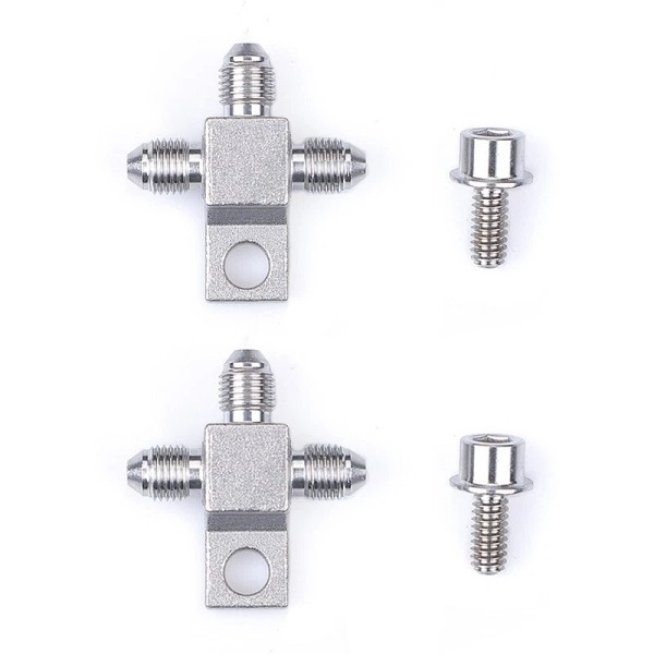 CNRAQR 2Pcs AN-3 Male Brake Fittings JIC3 AN3 3-Way Tee