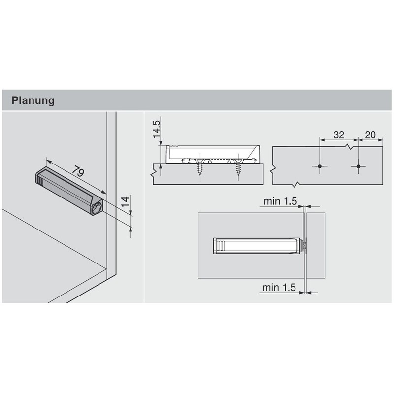 TIP-ON 956A1004 – Schäpper, push to open, colour: black by