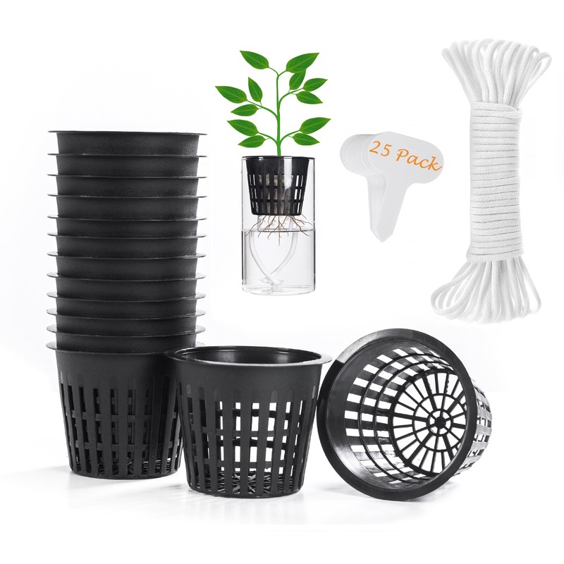 ORIMERC 25 Pack 3 inch Net Cup Pot with 25