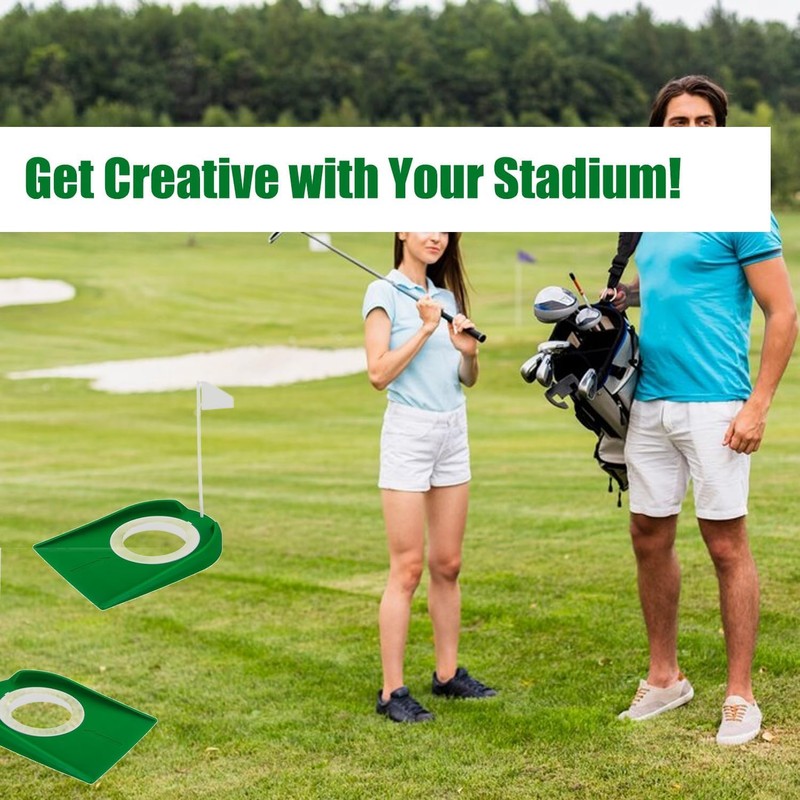 2 Pack Golf Putting Cup with Flag, Portable Golf Training
