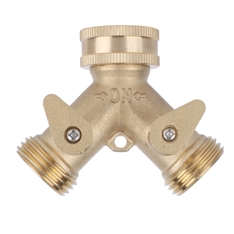 Garden Hose Splitter 2Way AllBrass Heavy Duty Simple Operation Outlet