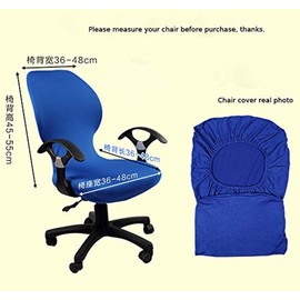 Office Chair Cover, Swivel Seat Chair Backrest Cover, Attachable and Detachable