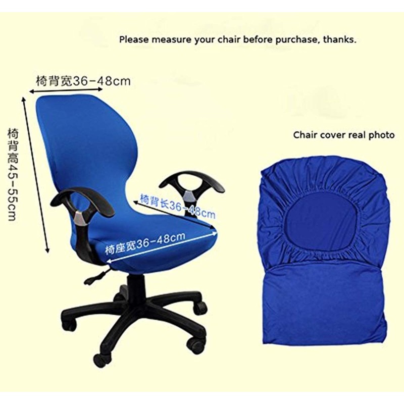 Office Chair Cover, Swivel Seat Chair Backrest Cover, Attachable and