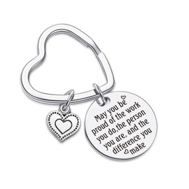 7RVZM Thank You Gifts For Coworker Teacher Gifts Employee Appreciation Gifts Farewell Gifts For Coworker Goodbye Keychain Retirement Gifts For Women Men Inspirational Gifts For Nurse Keychain