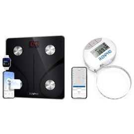 RENPHO Elis 1 Smart Scale with App Sync, Bluetooth Weighting Scale Body Fat Monitor and BMI Calculation, Fit Healthcare Analyzer, 400lbs:_Bundle