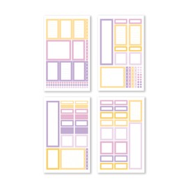 Rongrong Pastel Planner Stickers Book for Planners, Calendars, Journals and Projects – Functional Beautiful Pastel Colored Box Stickers – Scrapbook Accessories – 24 Pages